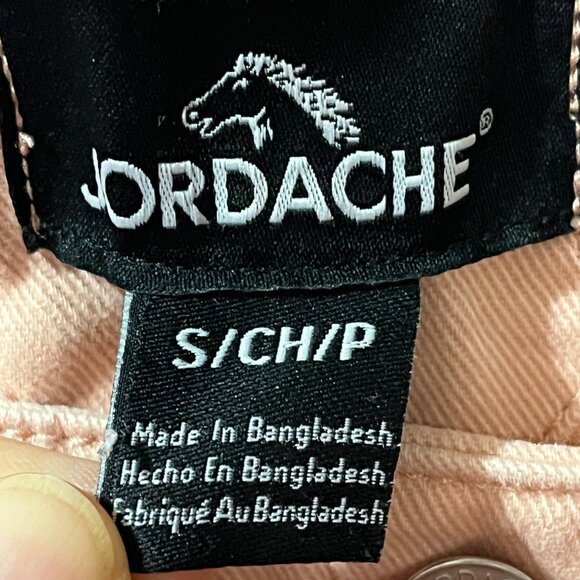 Jordache Peachy Pink Tie Front Overalls Casual Colourful Denim Women’s Small - Picture 3 of 11